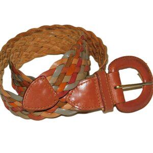 Braided Leather Multi-Color Belt Size Medium